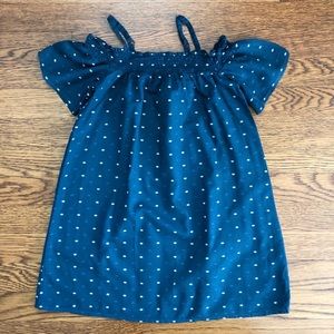 Old Navy girls off the shoulder navy dress